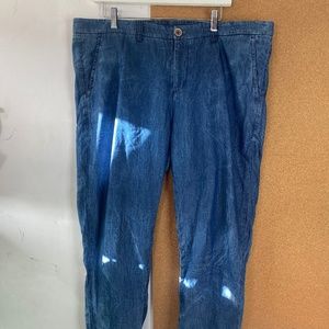RNT Ron Tomson amazing Italian material summer Indigo pants. Worn once